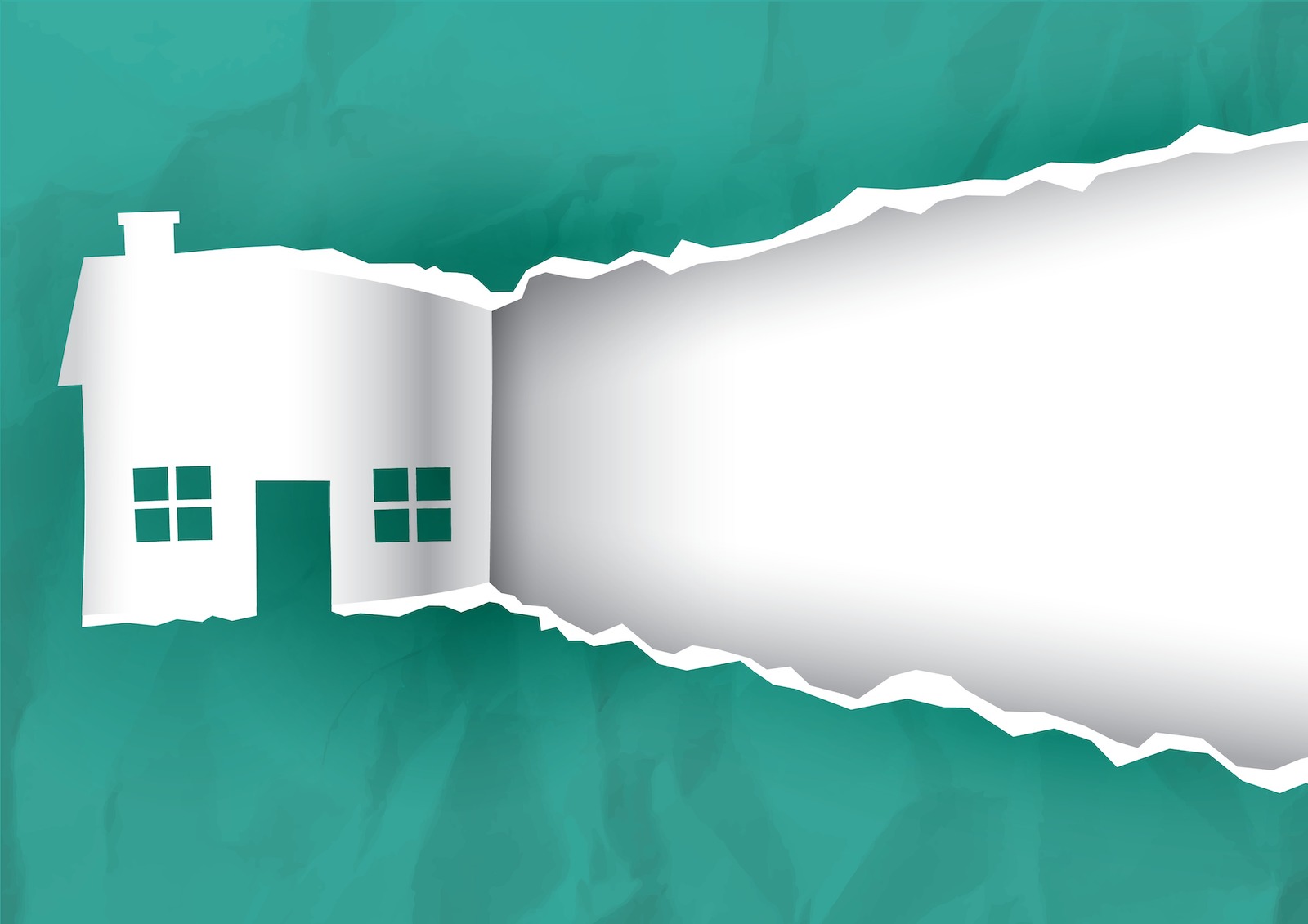 rendering showing a home ripping a piece of paper representing mortgage and housing trends in 2019